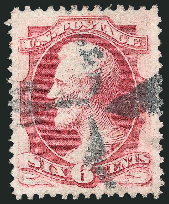 US Stamps Values Scott Cat. #137: 1870 6c Lincoln Grill. Robert Siegel Auction Galleries, Mar 2013, Sale 1040, Lot 1394