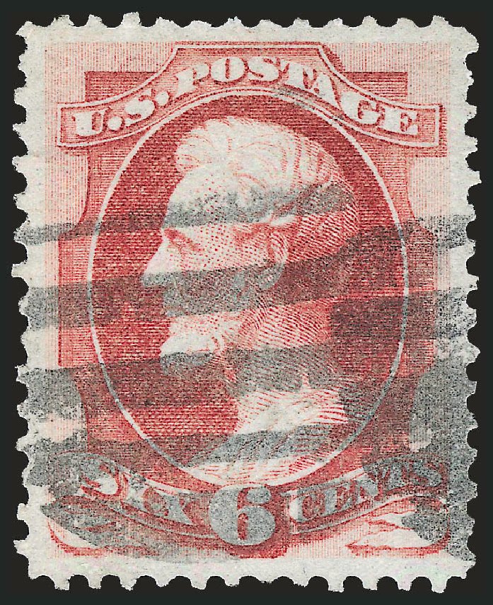 Value of US Stamp Scott Catalog #137 - 6c 1870 Lincoln Grill. Robert Siegel Auction Galleries, Dec 2009, Sale 982, Lot 5414