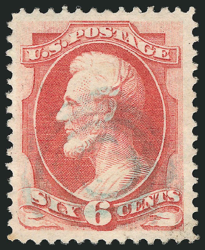 US Stamp Values Scott Catalog #137 - 1870 6c Lincoln Grill. Robert Siegel Auction Galleries, Feb 2015, Sale 1092, Lot 1115