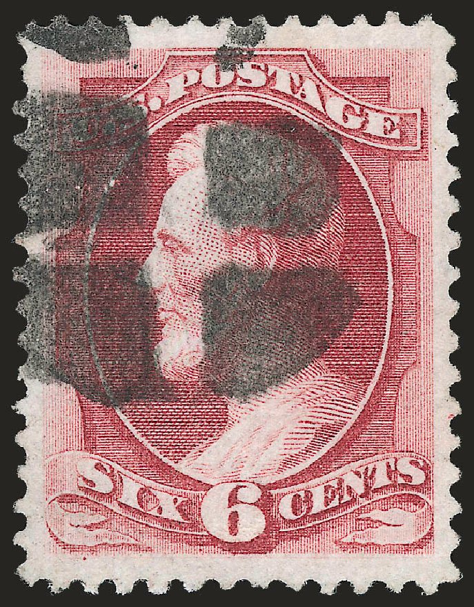 US Stamps Value Scott 137: 1870 6c Lincoln Grill. Robert Siegel Auction Galleries, Jun 2010, Sale 992, Lot 2215