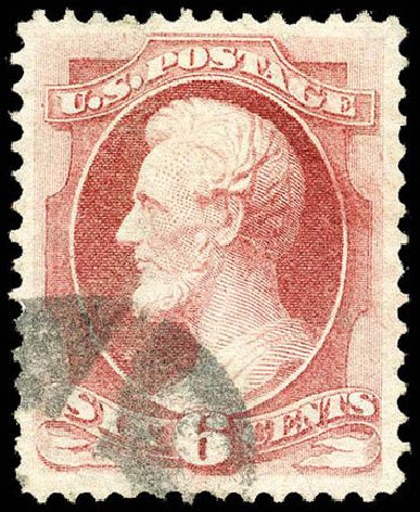 US Stamps Value Scott 137: 6c 1870 Lincoln Grill. Matthew Bennett International, Apr 2008, Sale 326, Lot 142