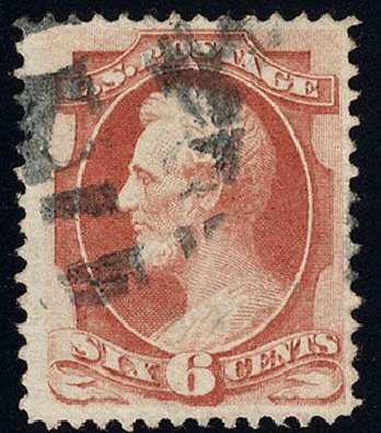 Price of US Stamp Scott Catalogue #137: 1870 6c Lincoln Grill. Cherrystone Auctions, Jan 2008, Sale 200801, Lot 1123