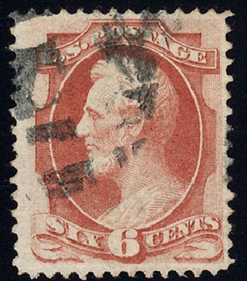 Value of US Stamp Scott Cat. 137 - 6c 1870 Lincoln Grill. Cherrystone Auctions, Jan 2010, Sale 201001, Lot 103