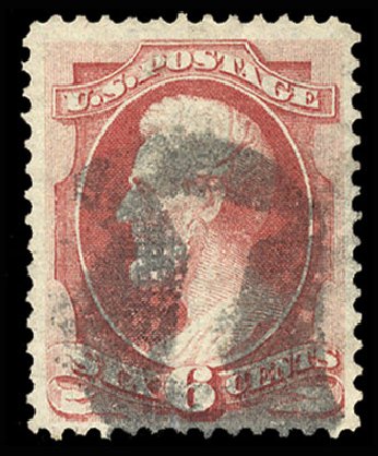 Price of US Stamp Scott Catalog # 137: 1870 6c Lincoln Grill. Cherrystone Auctions, May 2013, Sale 201305, Lot 83