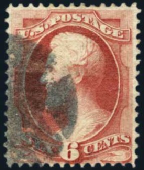 US Stamps Values Scott Catalogue #137: 6c 1870 Lincoln Grill. Harmer-Schau Auction Galleries, May 2013, Sale 97, Lot 343