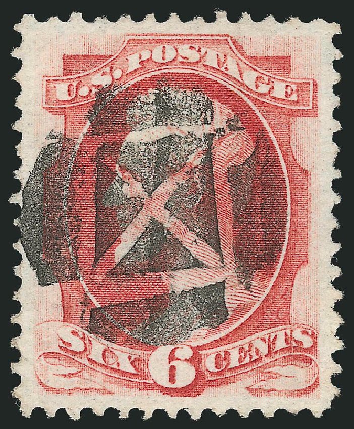 Value of US Stamp Scott Catalog 137: 1870 6c Lincoln Grill. Robert Siegel Auction Galleries, Mar 2014, Sale 1067, Lot 1133