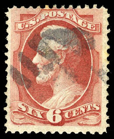 Cost of US Stamp Scott Cat. #137: 1870 6c Lincoln Grill. Matthew Bennett International, Mar 2012, Sale 344, Lot 4346