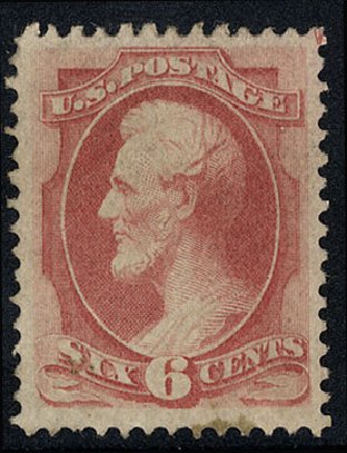 US Stamp Values Scott Catalog 137: 6c 1870 Lincoln Grill. Cherrystone Auctions, Apr 2012, Sale 201204, Lot 86
