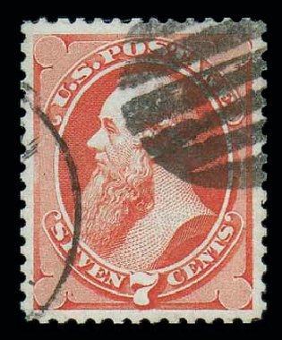 US Stamps Prices Scott Catalog 138 - 1871 7c Stanton Grill. Matthew Bennett International, Dec 2007, Sale 323, Lot 327