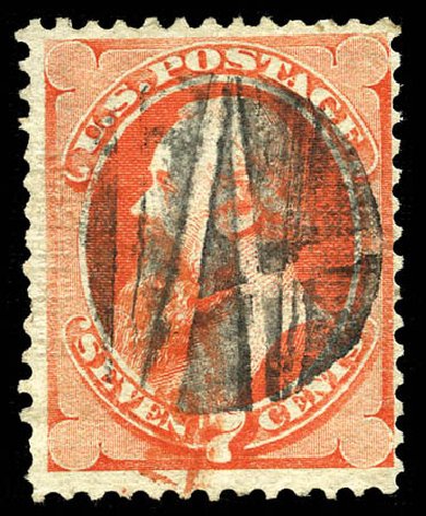 US Stamps Price Scott # 138 - 1871 7c Stanton Grill. Matthew Bennett International, Mar 2012, Sale 344, Lot 4347
