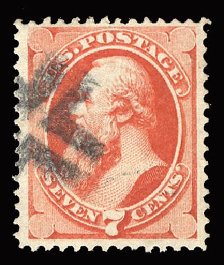 US Stamps Prices Scott #138: 7c 1871 Stanton Grill. Cherrystone Auctions, Mar 2013, Sale 201303, Lot 47