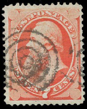 Costs of US Stamp Scott Cat. # 138 - 1871 7c Stanton Grill. Daniel Kelleher Auctions, Oct 2012, Sale 632, Lot 1057