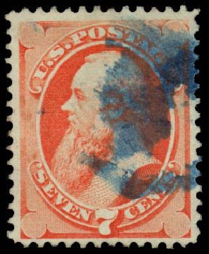 US Stamps Price Scott Catalogue 138: 7c 1871 Stanton Grill. Daniel Kelleher Auctions, May 2014, Sale 652, Lot 267