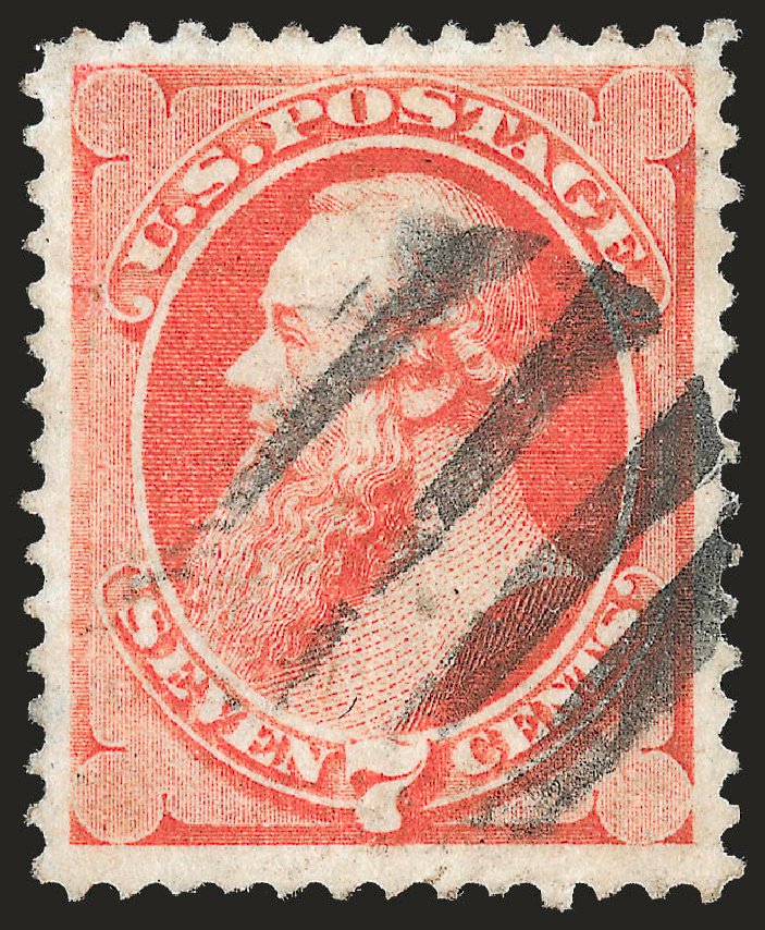US Stamps Values Scott Catalog # 138: 1871 7c Stanton Grill. Robert Siegel Auction Galleries, Sep 2009, Sale 976, Lot 1527