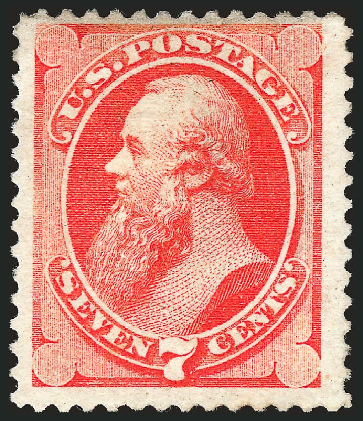 US Stamps Prices Scott Catalog # 138: 7c 1871 Stanton Grill. Robert Siegel Auction Galleries, Dec 2009, Sale 982, Lot 5417