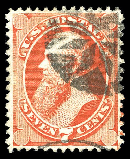 Values of US Stamps Scott Catalog #138: 7c 1871 Stanton Grill. Matthew Bennett International, Sep 2012, Sale 345, Lot 180