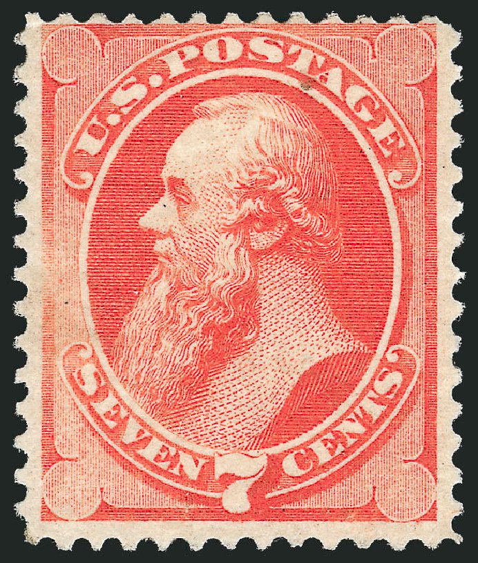 US Stamp Values Scott # 138 - 1871 7c Stanton Grill. Robert Siegel Auction Galleries, Oct 2011, Sale 1014, Lot 1364