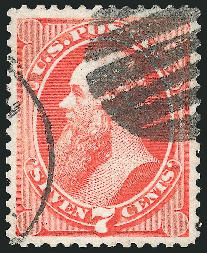 Value of US Stamps Scott Catalogue # 138 - 1871 7c Stanton Grill. Robert Siegel Auction Galleries, Mar 2014, Sale 1067, Lot 1134
