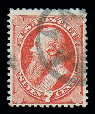 US Stamp Values Scott Catalog #138 - 7c 1871 Stanton Grill. Matthew Bennett International, Dec 2007, Sale 325, Lot 1632