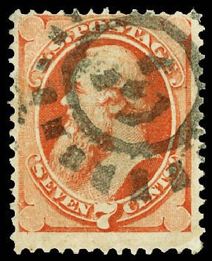 US Stamp Value Scott Cat. #138 - 1871 7c Stanton Grill. Matthew Bennett International, Dec 2008, Sale 330, Lot 1612