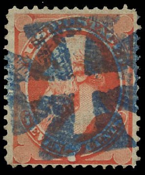 US Stamps Price Scott 138 - 1871 7c Stanton Grill. Daniel Kelleher Auctions, Apr 2012, Sale 629, Lot 212
