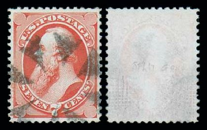 Values of US Stamps Scott Catalogue 138 - 7c 1871 Stanton Grill. Matthew Bennett International, Dec 2007, Sale 325, Lot 1633
