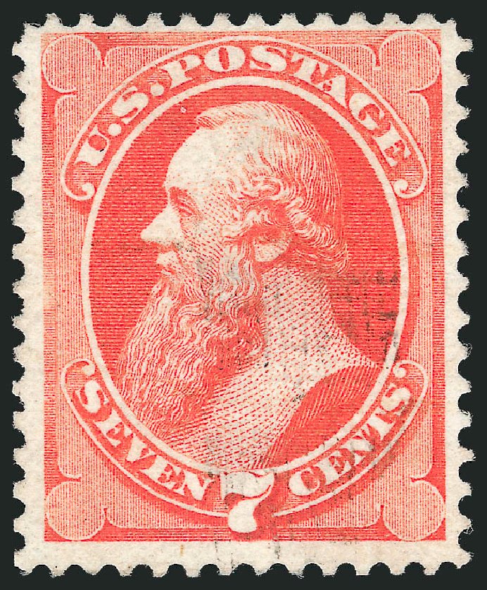 US Stamp Values Scott Catalogue # 138: 7c 1871 Stanton Grill. Robert Siegel Auction Galleries, Oct 2011, Sale 1014, Lot 1366