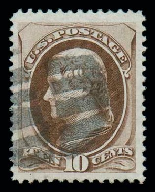 Costs of US Stamps Scott Catalogue # 139 - 1870 10c Jefferson Grill. Matthew Bennett International, Dec 2007, Sale 323, Lot 328
