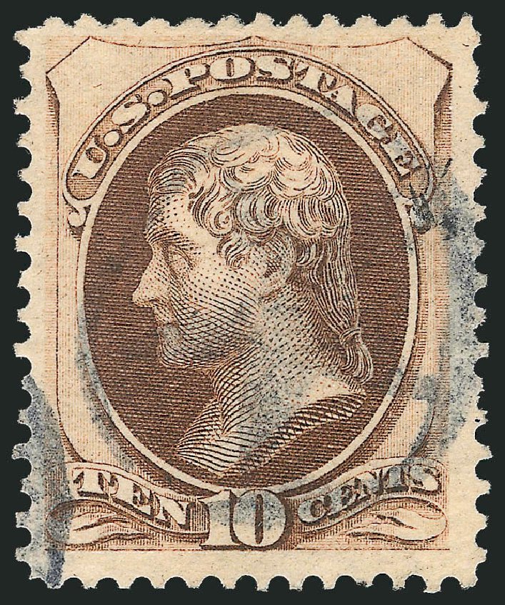 Values of US Stamp Scott Cat. # 139: 1870 10c Jefferson Grill. Robert Siegel Auction Galleries, Oct 2011, Sale 1014, Lot 1368
