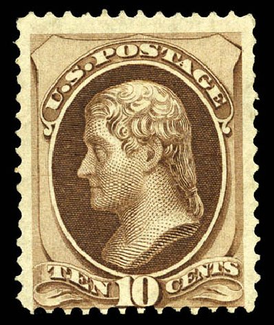 Prices of US Stamp Scott Catalogue # 139 - 1870 10c Jefferson Grill. Matthew Bennett International, Mar 2012, Sale 344, Lot 4349