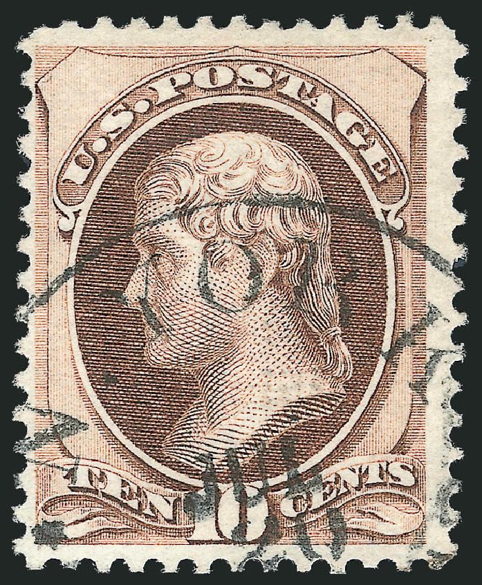 US Stamp Prices Scott Catalog #139: 10c 1870 Jefferson Grill. Robert Siegel Auction Galleries, Oct 2011, Sale 1014, Lot 1369