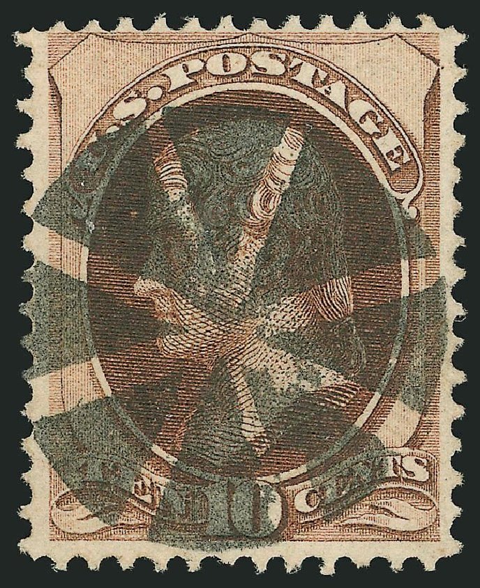 Cost of US Stamp Scott Catalogue #139 - 10c 1870 Jefferson Grill. Robert Siegel Auction Galleries, Jul 2014, Sale 1077, Lot 139