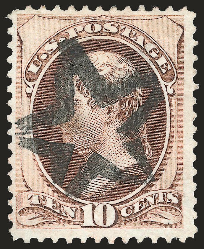 Price of US Stamps Scott # 139 - 10c 1870 Jefferson Grill. Robert Siegel Auction Galleries, Jun 2010, Sale 992, Lot 2219