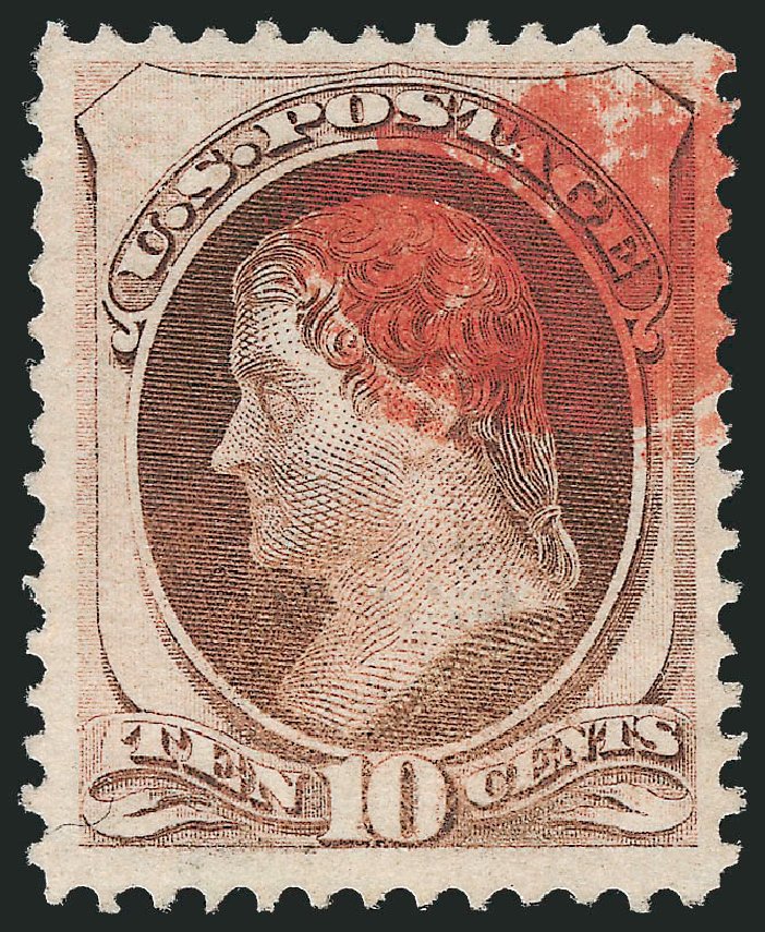 US Stamps Price Scott Catalogue 139 - 10c 1870 Jefferson Grill. Robert Siegel Auction Galleries, Oct 2010, Sale 997, Lot 5549