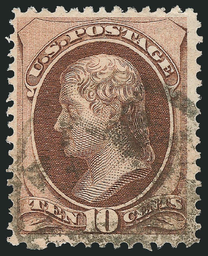 Values of US Stamp Scott Catalogue 139 - 10c 1870 Jefferson Grill. Robert Siegel Auction Galleries, Oct 2011, Sale 1014, Lot 1370