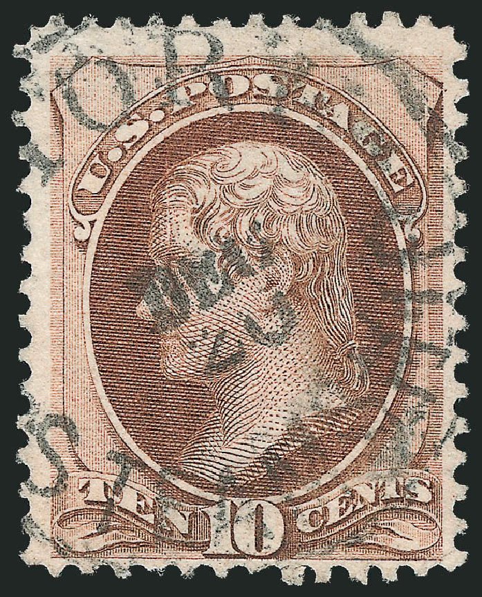 Costs of US Stamp Scott Catalog # 139 - 10c 1870 Jefferson Grill. Robert Siegel Auction Galleries, Dec 2012, Sale 1037, Lot 1710