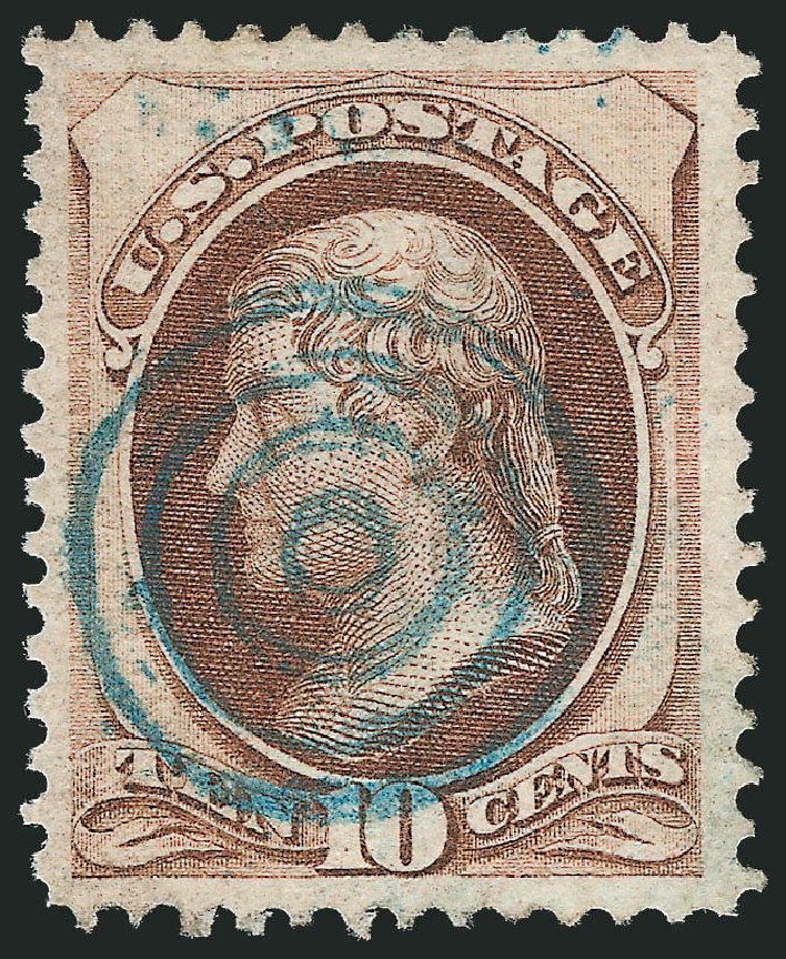Price of US Stamp Scott Cat. # 139 - 1870 10c Jefferson Grill. Robert Siegel Auction Galleries, Oct 2010, Sale 997, Lot 5550