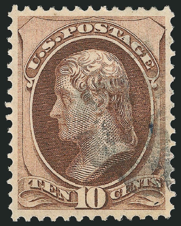 Costs of US Stamp Scott Cat. 139: 10c 1870 Jefferson Grill. Robert Siegel Auction Galleries, Oct 2012, Sale 1032, Lot 3221