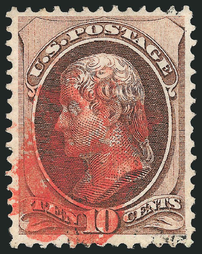 Costs of US Stamps Scott Cat. # 139: 1870 10c Jefferson Grill. Robert Siegel Auction Galleries, Dec 2011, Sale 1017, Lot 565
