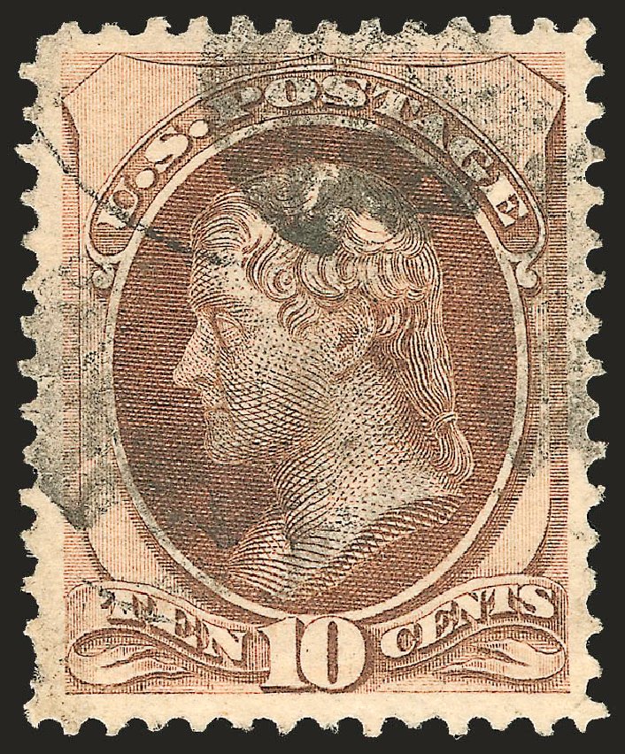 Prices of US Stamps Scott Catalogue 139: 10c 1870 Jefferson Grill. Robert Siegel Auction Galleries, Oct 2008, Sale 963, Lot 735