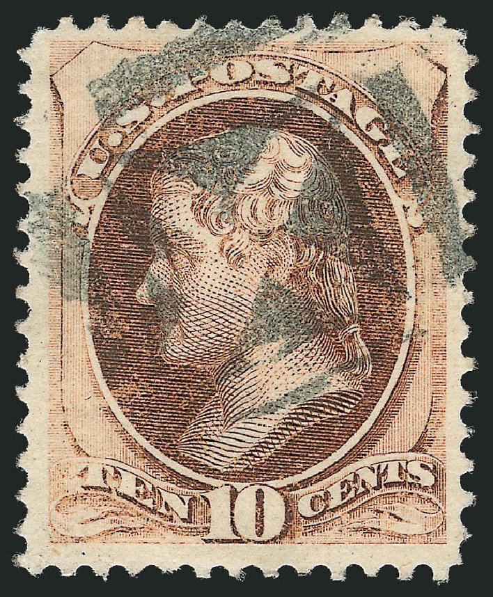 Cost of US Stamp Scott Cat. #139: 1870 10c Jefferson Grill. Robert Siegel Auction Galleries, Apr 2010, Sale 984, Lot 465