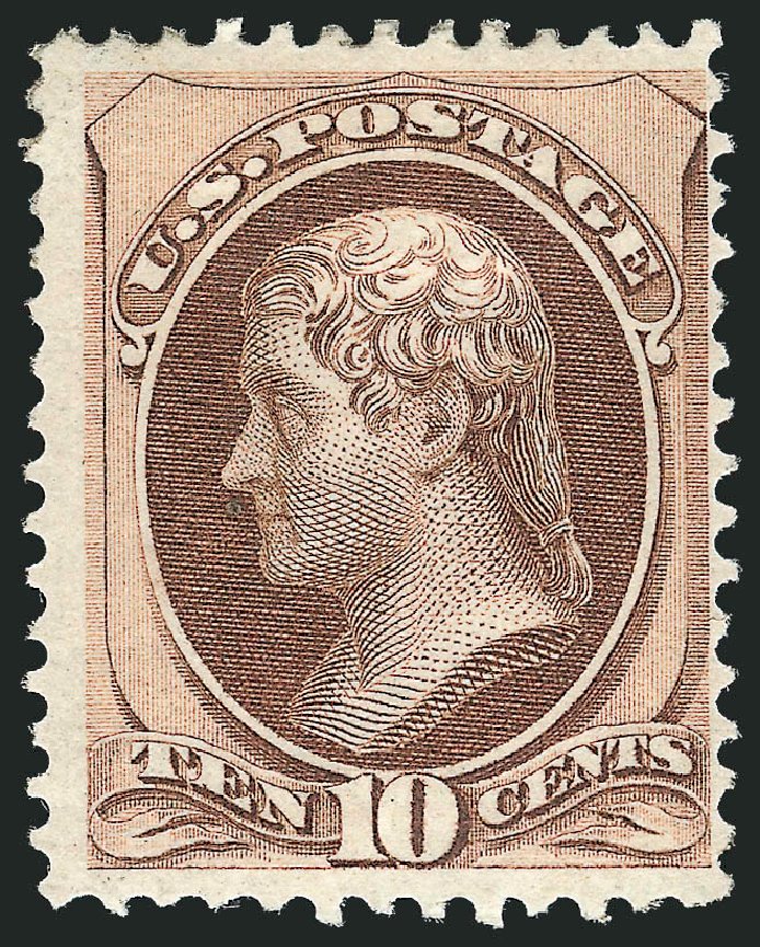 US Stamps Values Scott Catalogue # 139 - 10c 1870 Jefferson Grill. Robert Siegel Auction Galleries, Jun 2011, Sale 1011, Lot 532