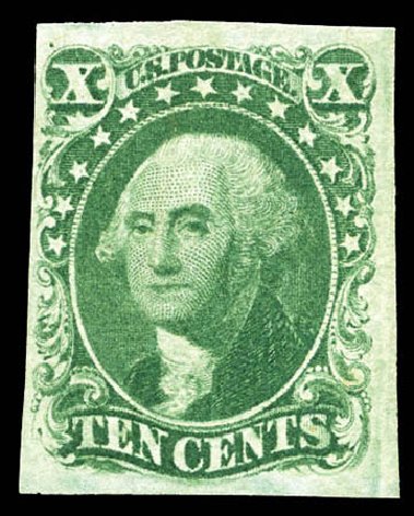 Values of US Stamp Scott Catalogue #14 - 1855 10c Washington. Matthew Bennett International, Mar 2012, Sale 344, Lot 4207