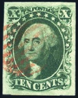 US Stamp Prices Scott Catalogue #14: 10c 1855 Washington. Harmer-Schau Auction Galleries, Jun 2008, Sale 78, Lot 1247