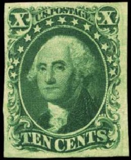 US Stamp Prices Scott Cat. # 14: 1855 10c Washington. Harmer-Schau Auction Galleries, Feb 2012, Sale 92, Lot 807