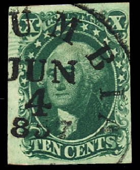 Price of US Stamp Scott Catalog 14: 1855 10c Washington. Daniel Kelleher Auctions, Dec 2012, Sale 633, Lot 367