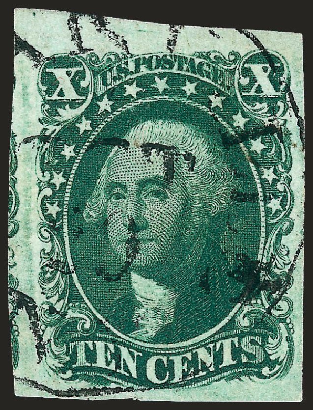 US Stamps Value Scott # 14: 1855 10c Washington. Robert Siegel Auction Galleries, Oct 2008, Sale 963, Lot 227