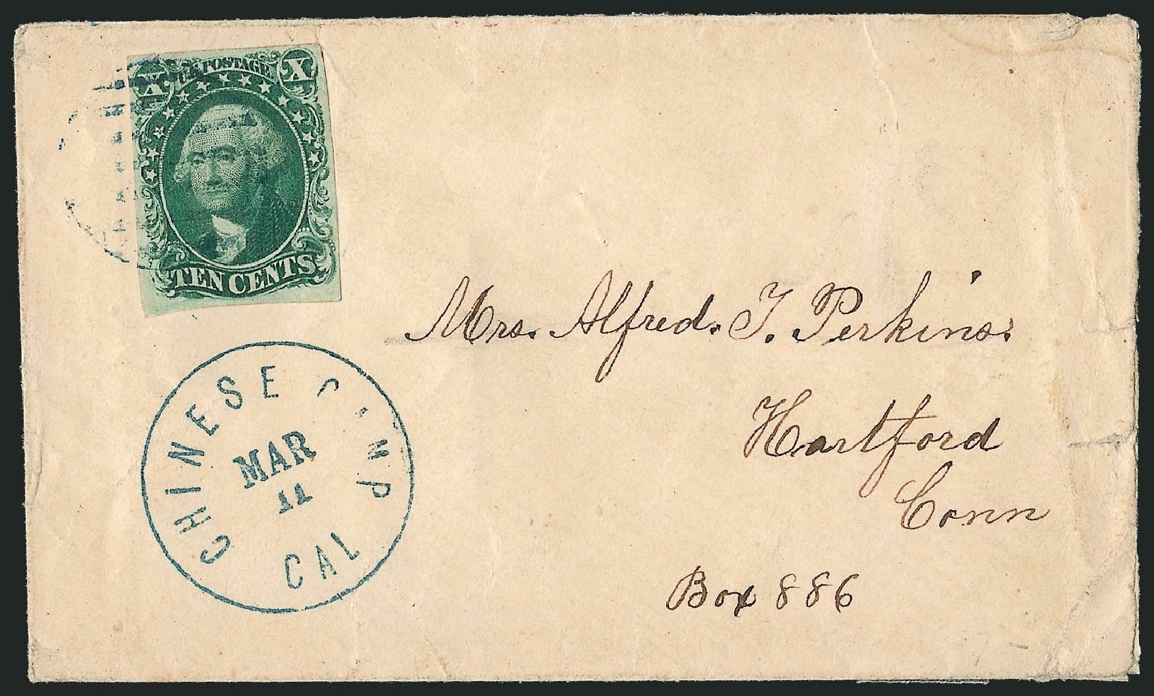Prices of US Stamps Scott Catalog 14 - 1855 10c Washington. Robert Siegel Auction Galleries, Sep 2010, Sale 993, Lot 287