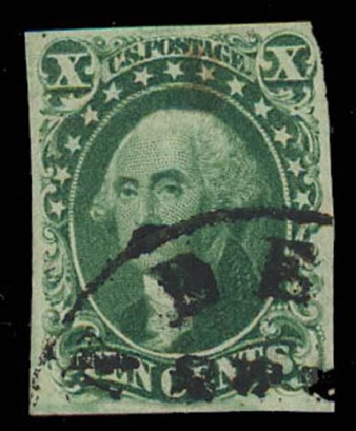 Cost of US Stamps Scott Catalogue 14: 10c 1855 Washington. Daniel Kelleher Auctions, Oct 2011, Sale 626, Lot 28