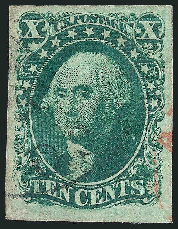 US Stamp Value Scott Cat. 14 - 10c 1855 Washington. Robert Siegel Auction Galleries, Sep 2009, Sale 976, Lot 1168